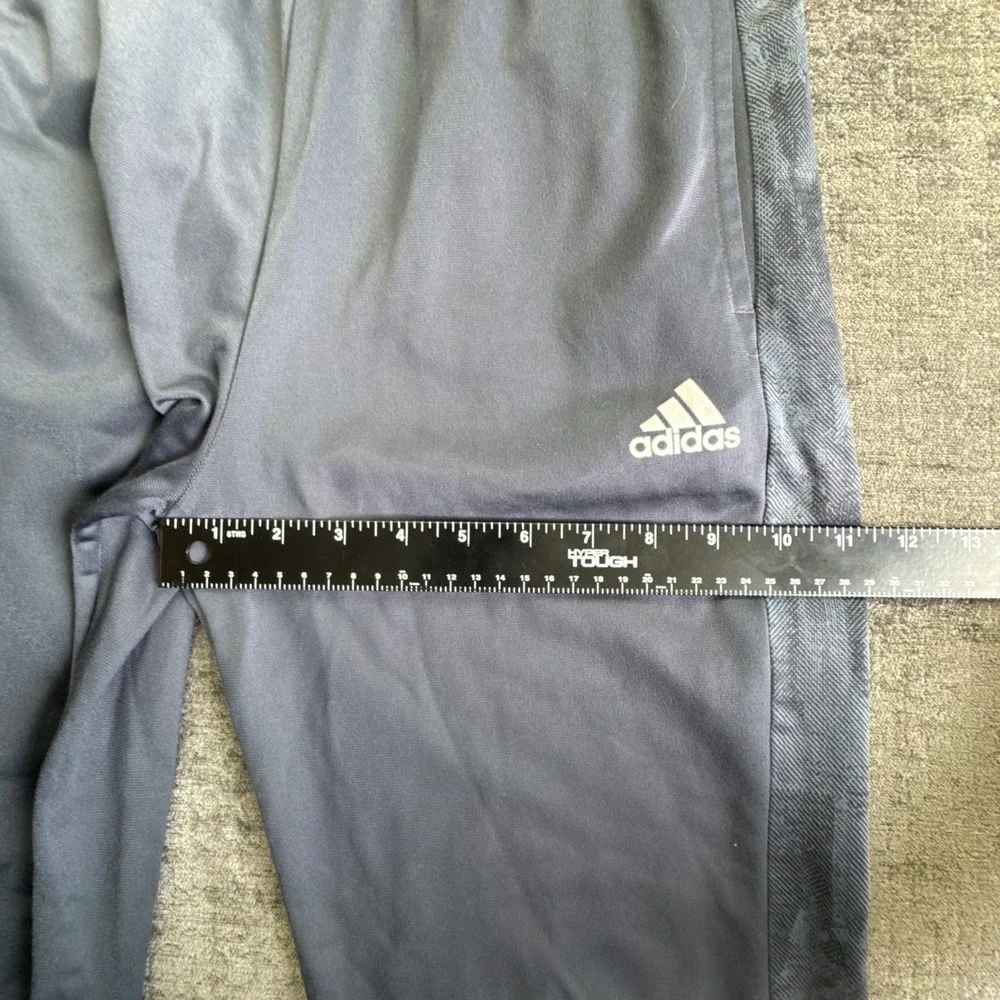 Adidas Track Pants Boys XL 18/20 Gray Camo Stripe Training Straight High Rise